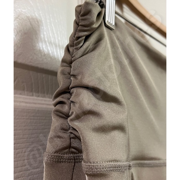 Free People Shine Ruched Vented Kick Flare Leggings Green - Picture 4 of 9